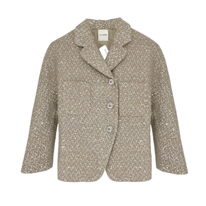 ST. JOHN Textured Sequin Knit Collared Jacket 4|S