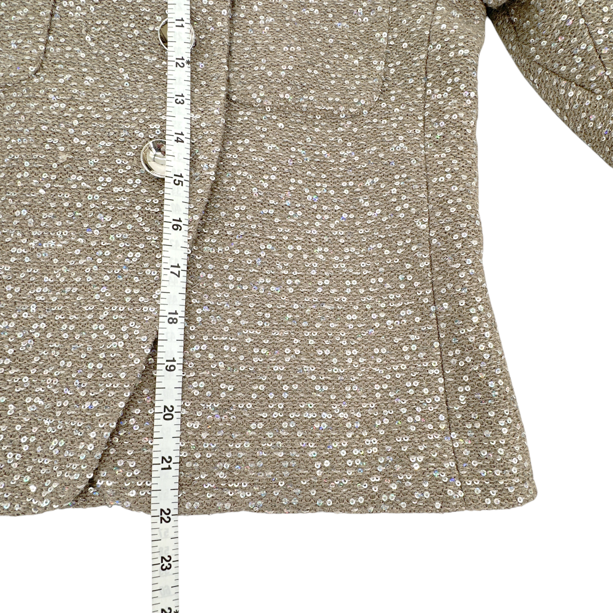 ST. JOHN Textured Sequin Knit Collared Jacket 4|S St. John
