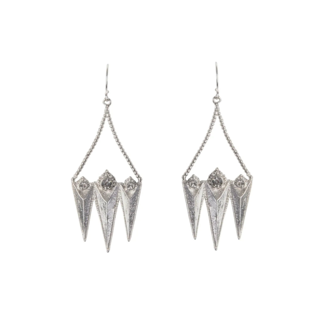 VIRGINS SAINTS & ANGELS VSA Electra Rays Hook Earrings in Silver - flyKAMP