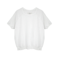 THE GREAT. The Short Sleeve Sweatshirt in True White 0|XS The Great.