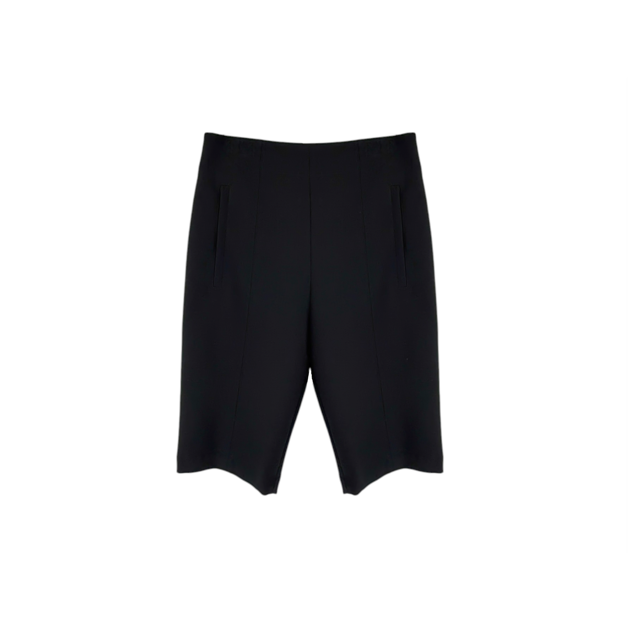 TIBI Anson High Rise Biker Shorts in Black 0 Tibi