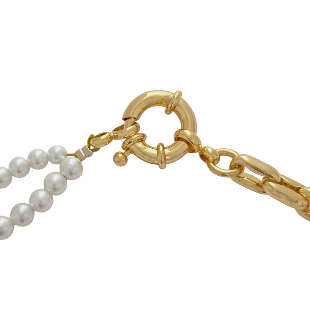 TIMELESS PEARLY Half and Half Necklace Timeless Pearly