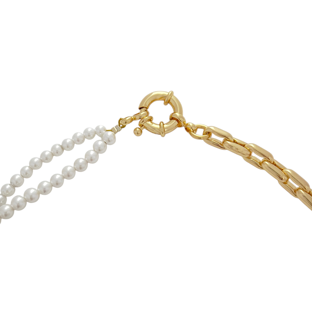 TIMELESS PEARLY Half and Half Necklace Timeless Pearly