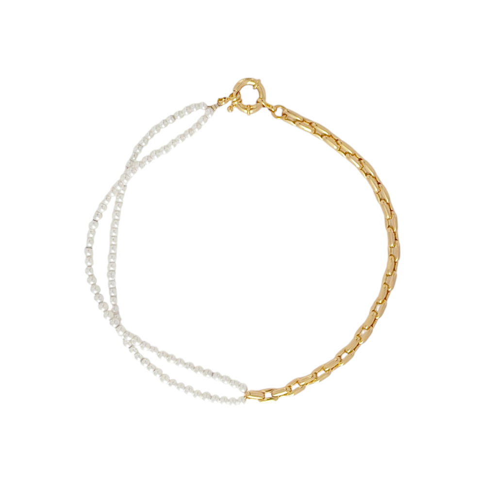 TIMELESS PEARLY Half and Half Necklace Timeless Pearly