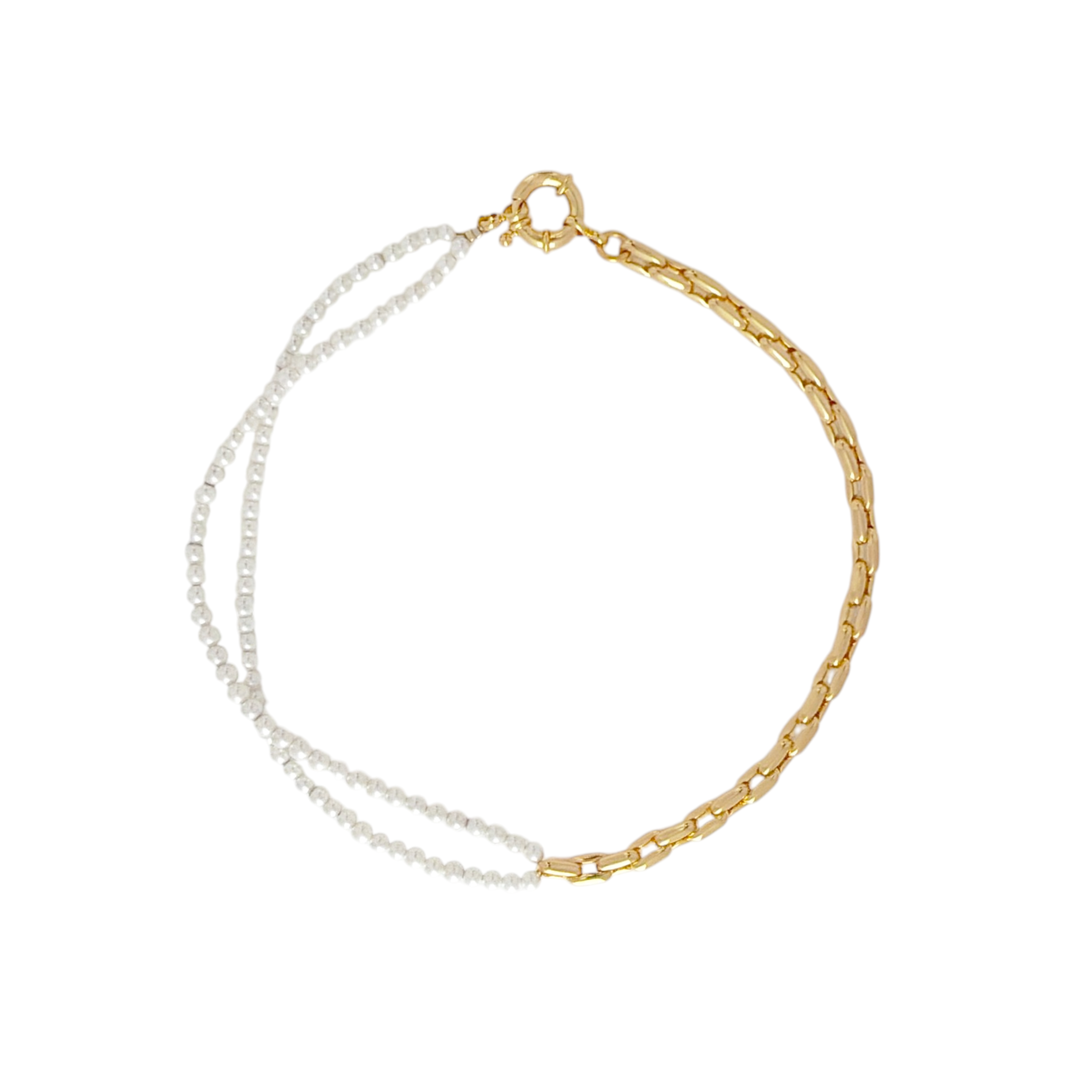 TIMELESS PEARLY Half and Half Necklace Timeless Pearly