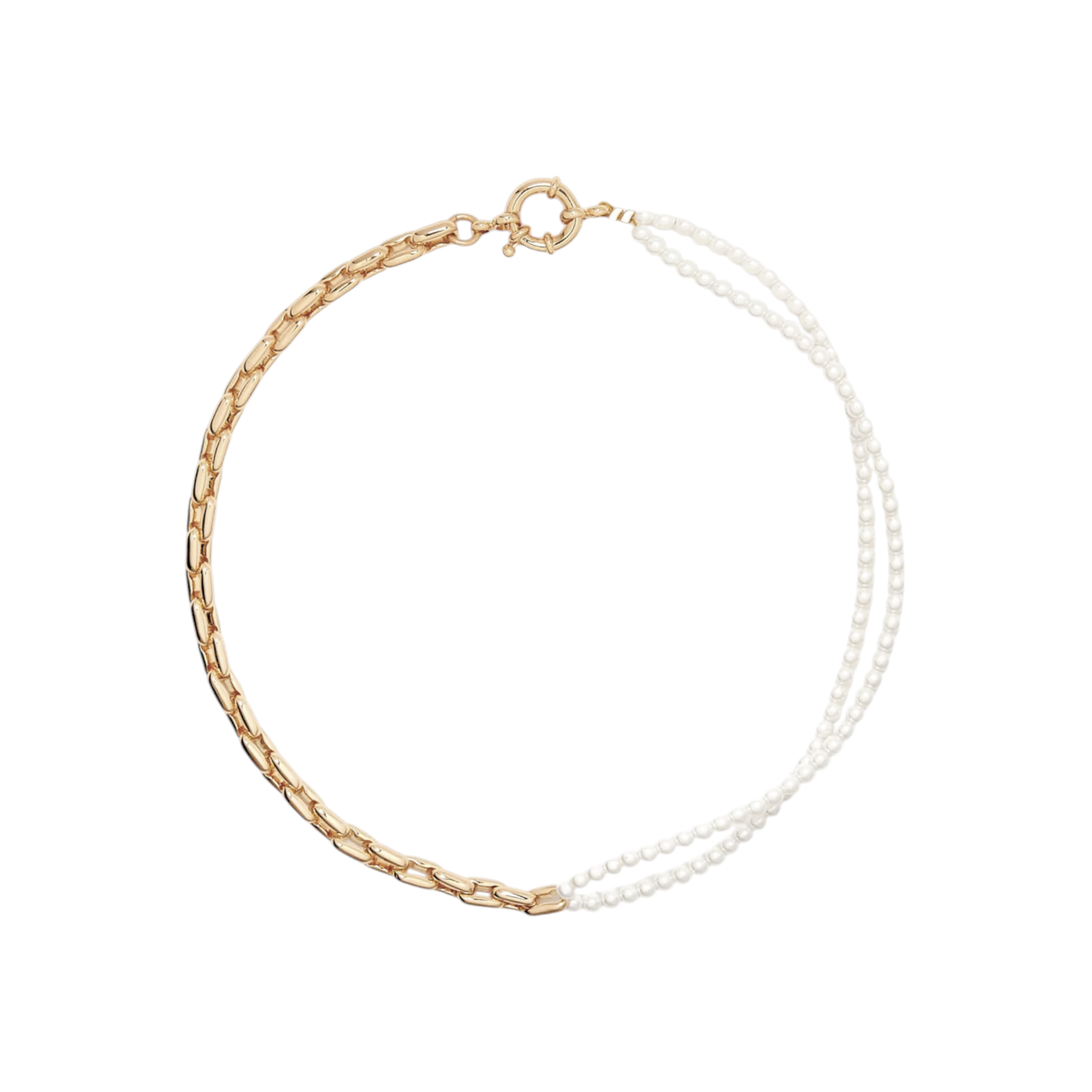 TIMELESS PEARLY Half and Half Necklace Timeless Pearly