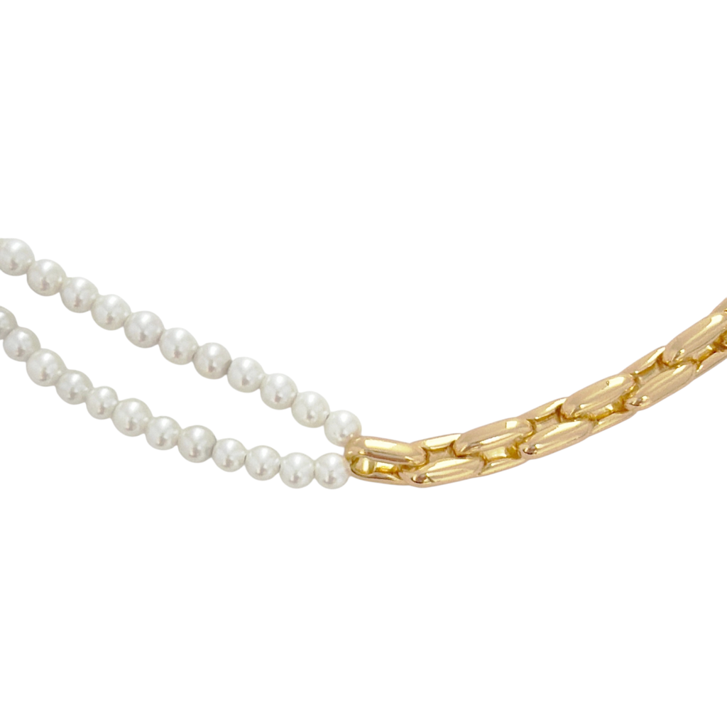 TIMELESS PEARLY Half and Half Necklace Timeless Pearly