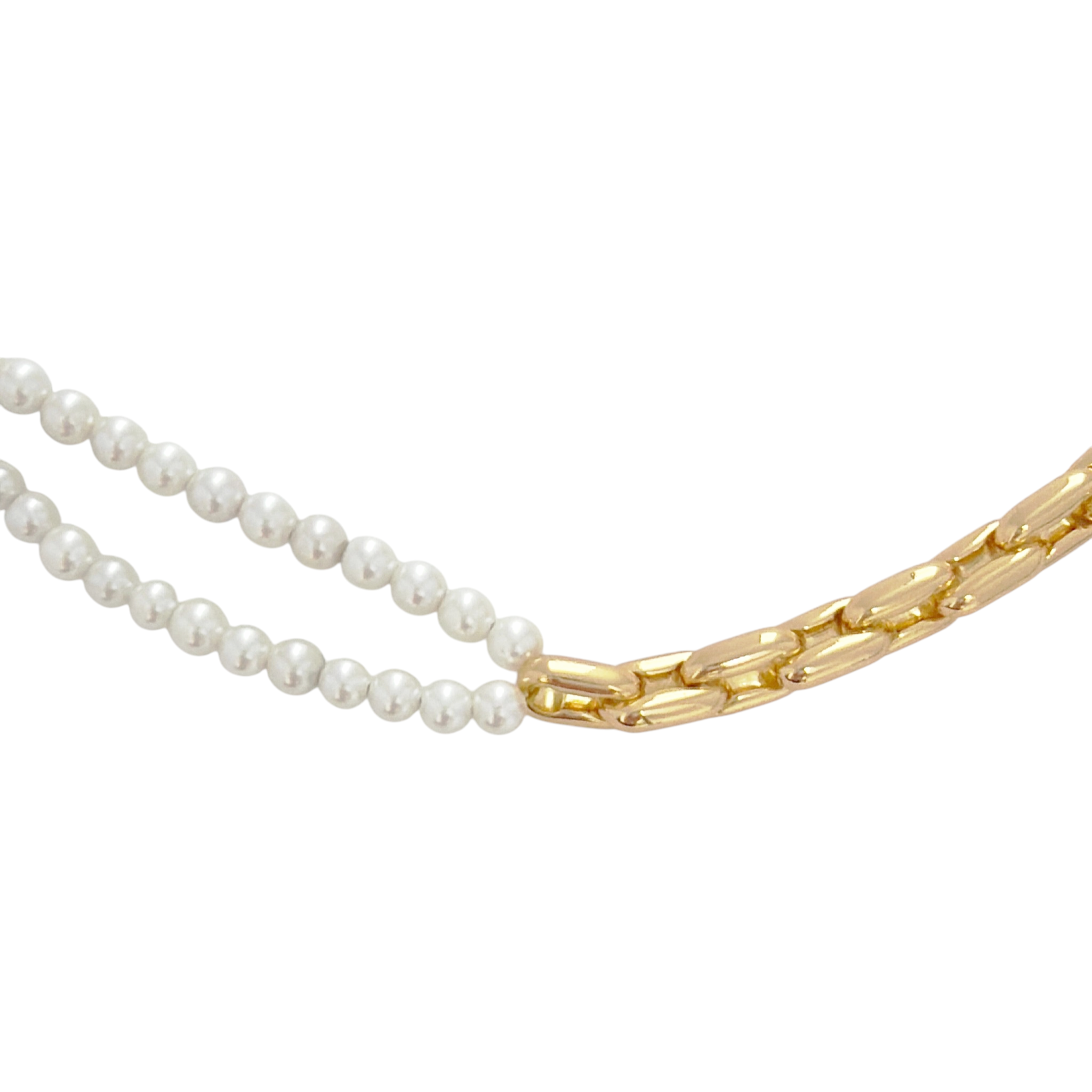 TIMELESS PEARLY Half and Half Necklace Timeless Pearly
