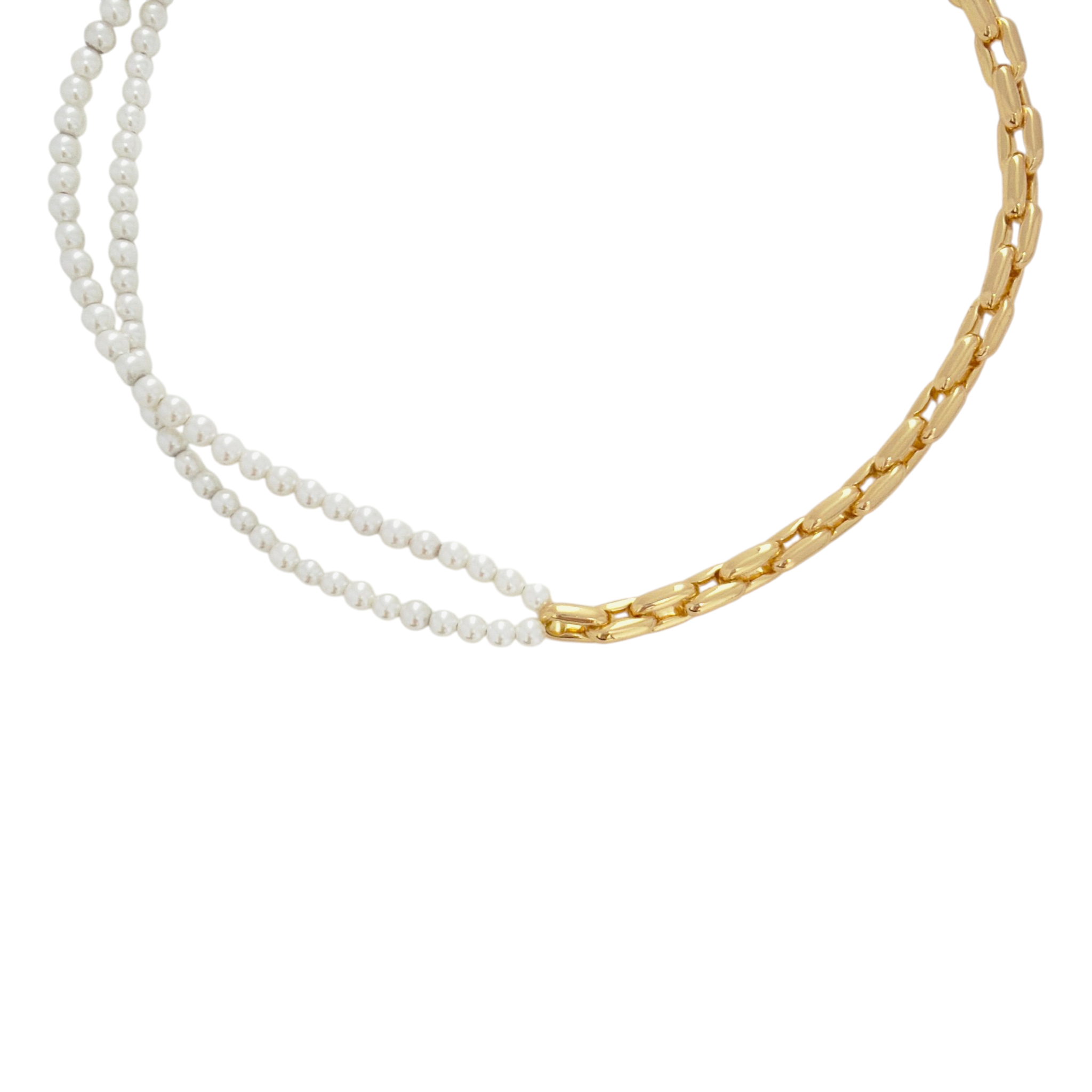 TIMELESS PEARLY Half and Half Necklace Timeless Pearly