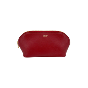 TOM FORD Leather Cosmetic Case Pouch Bag in Red