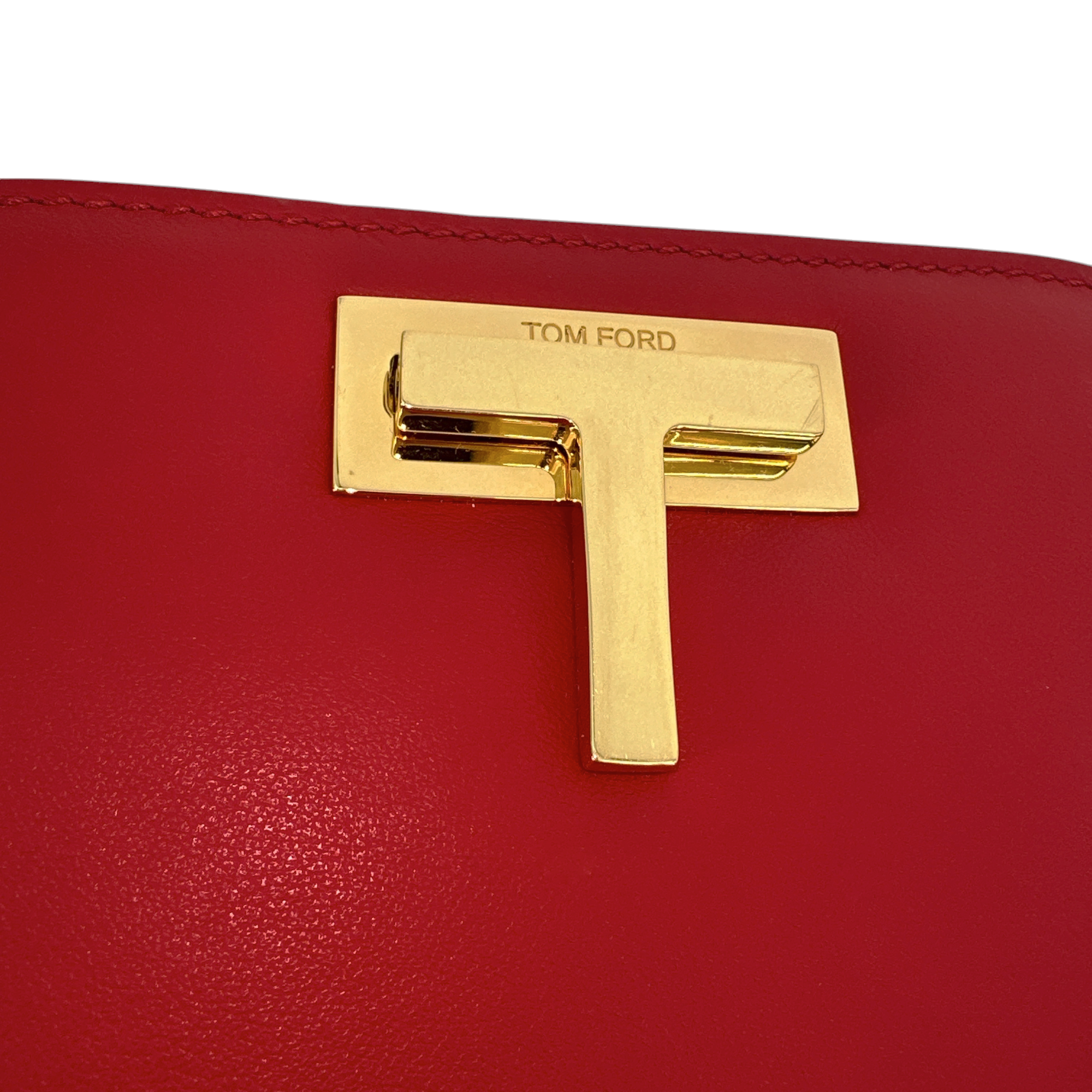 TOM FORD Cosmo T Lock Shoulder Bag Leather Small Tom Ford