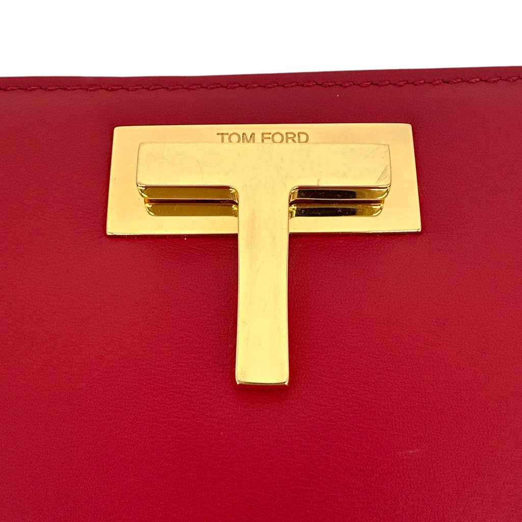 TOM FORD Cosmo T Lock Shoulder Bag Leather Small Tom Ford