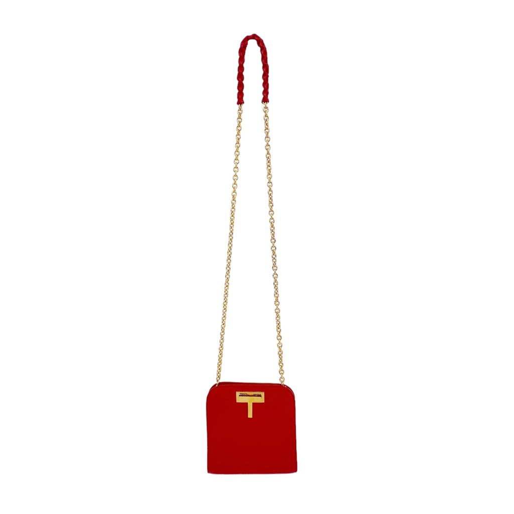 TOM FORD Cosmo T Lock Shoulder Bag Leather Small Tom Ford