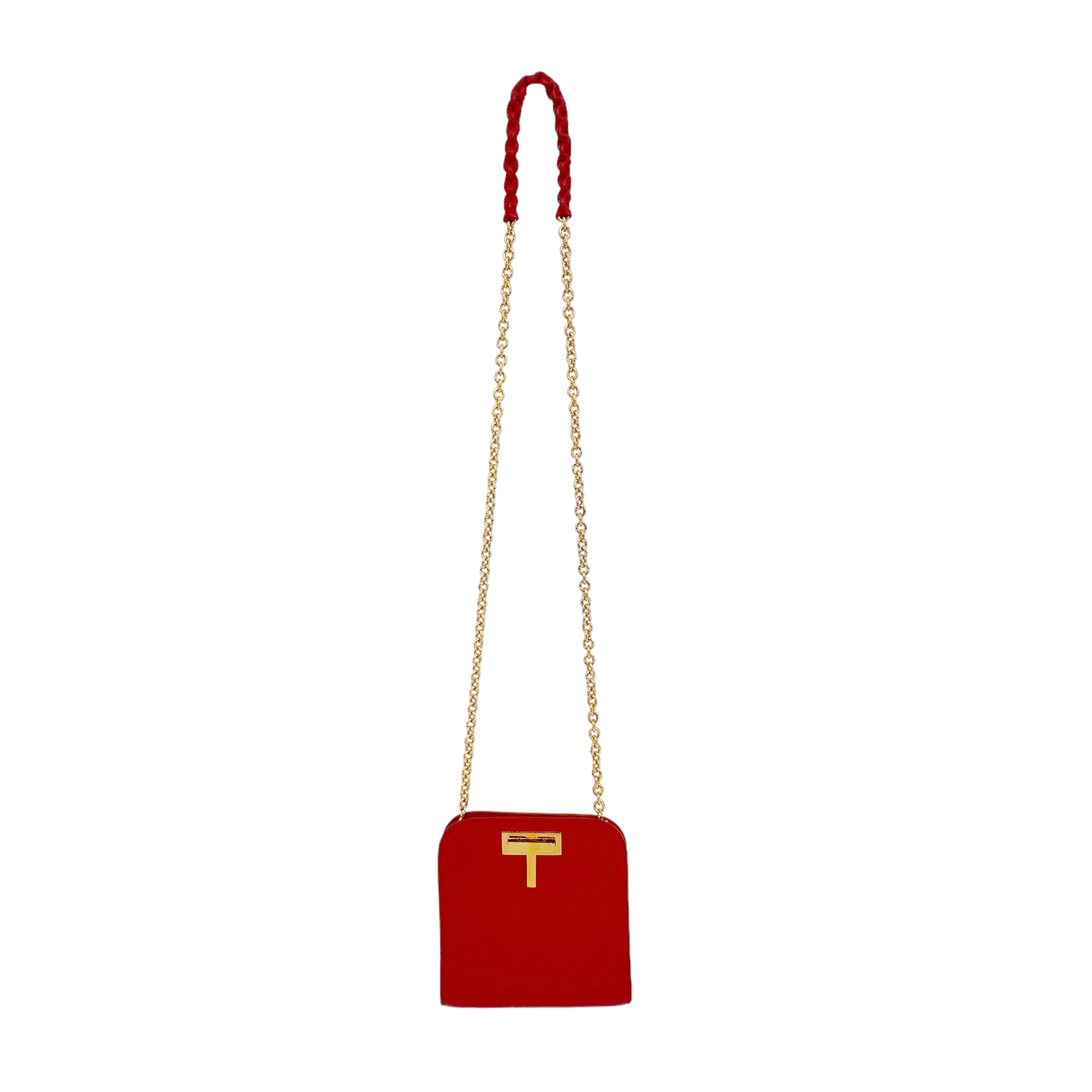 TOM FORD Cosmo T Lock Shoulder Bag Leather Small Tom Ford