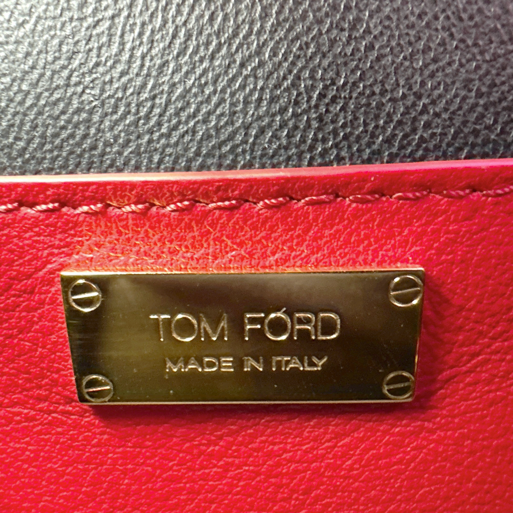 TOM FORD Cosmo T Lock Shoulder Bag Leather Small Tom Ford
