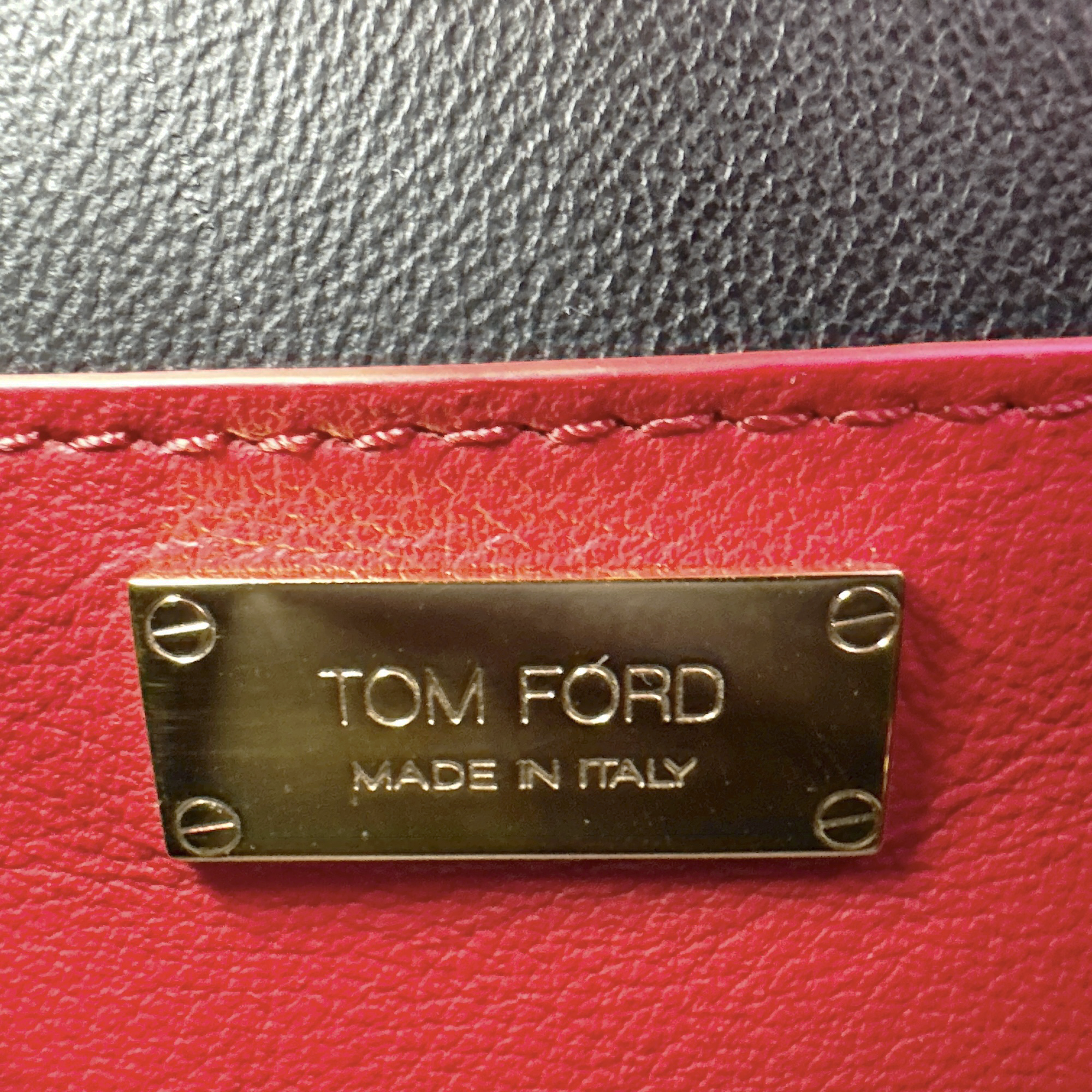 TOM FORD Cosmo T Lock Shoulder Bag Leather Small Tom Ford