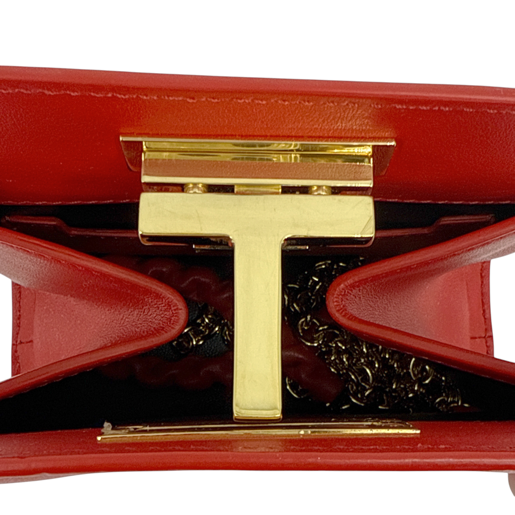 TOM FORD Cosmo T Lock Shoulder Bag Leather Small Tom Ford