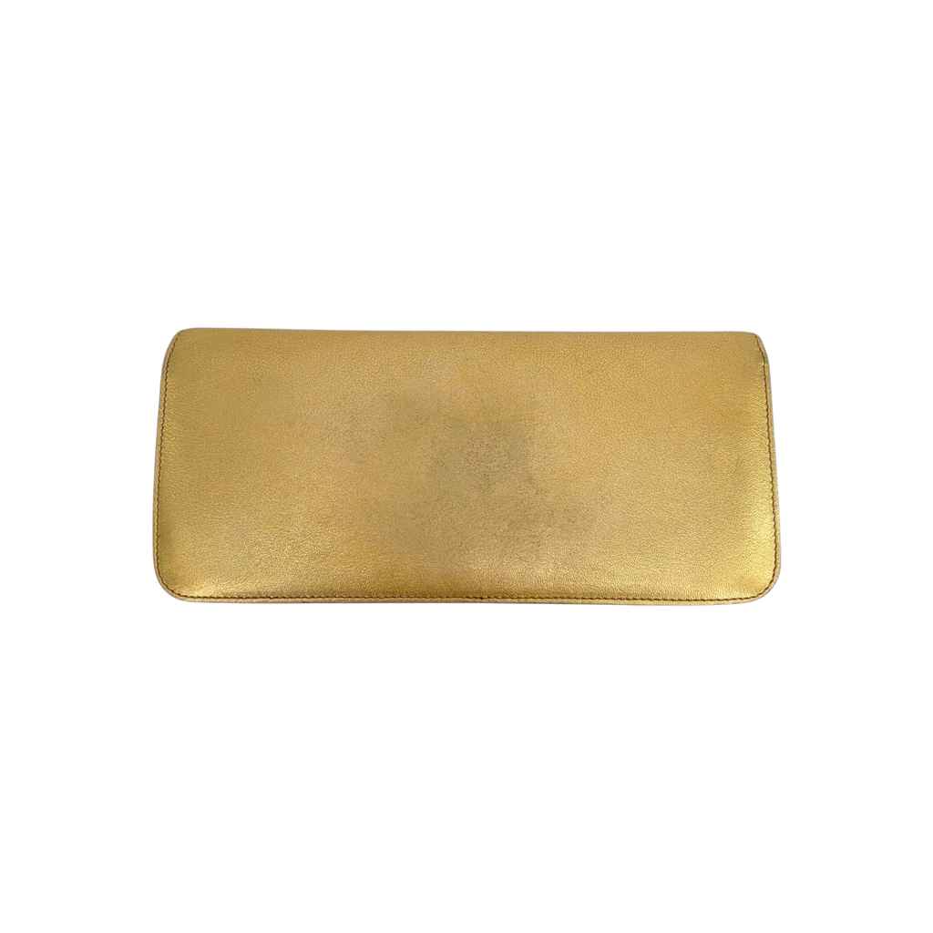 TOM FORD Jennifer Metallic Zip Clutch Bag Golden Tom Ford