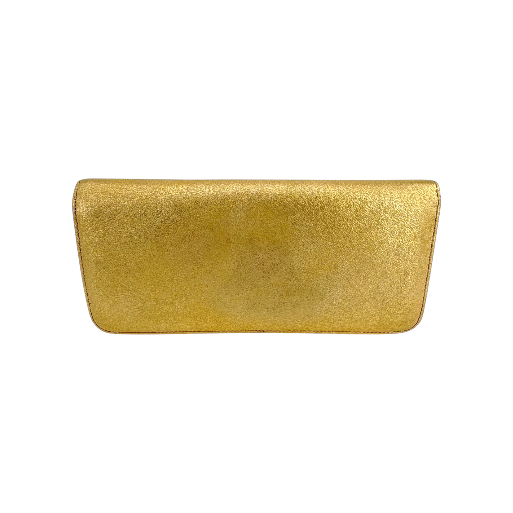 TOM FORD Jennifer Metallic Zip Clutch Bag Golden Tom Ford