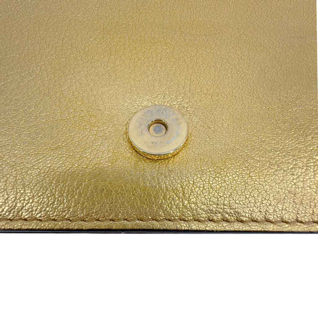 TOM FORD Jennifer Metallic Zip Clutch Bag Golden Tom Ford