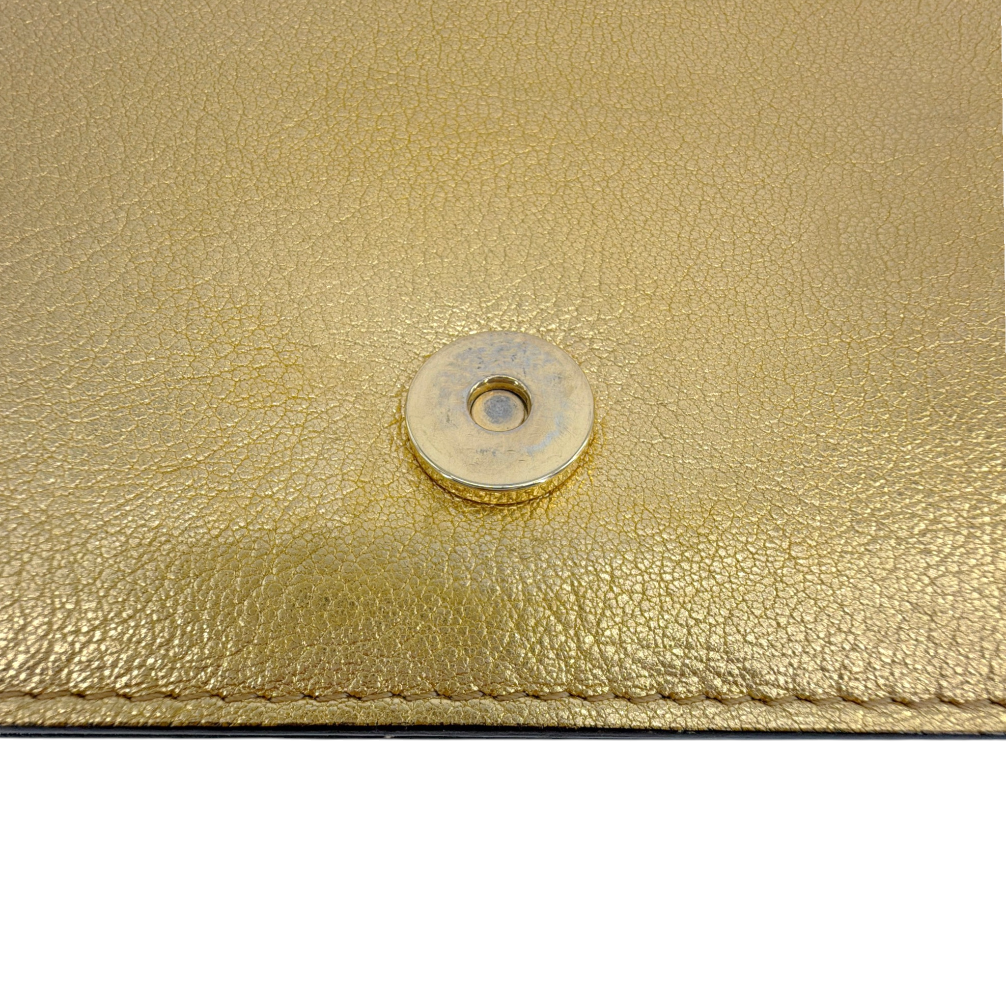 TOM FORD Jennifer Metallic Zip Clutch Bag Golden Tom Ford