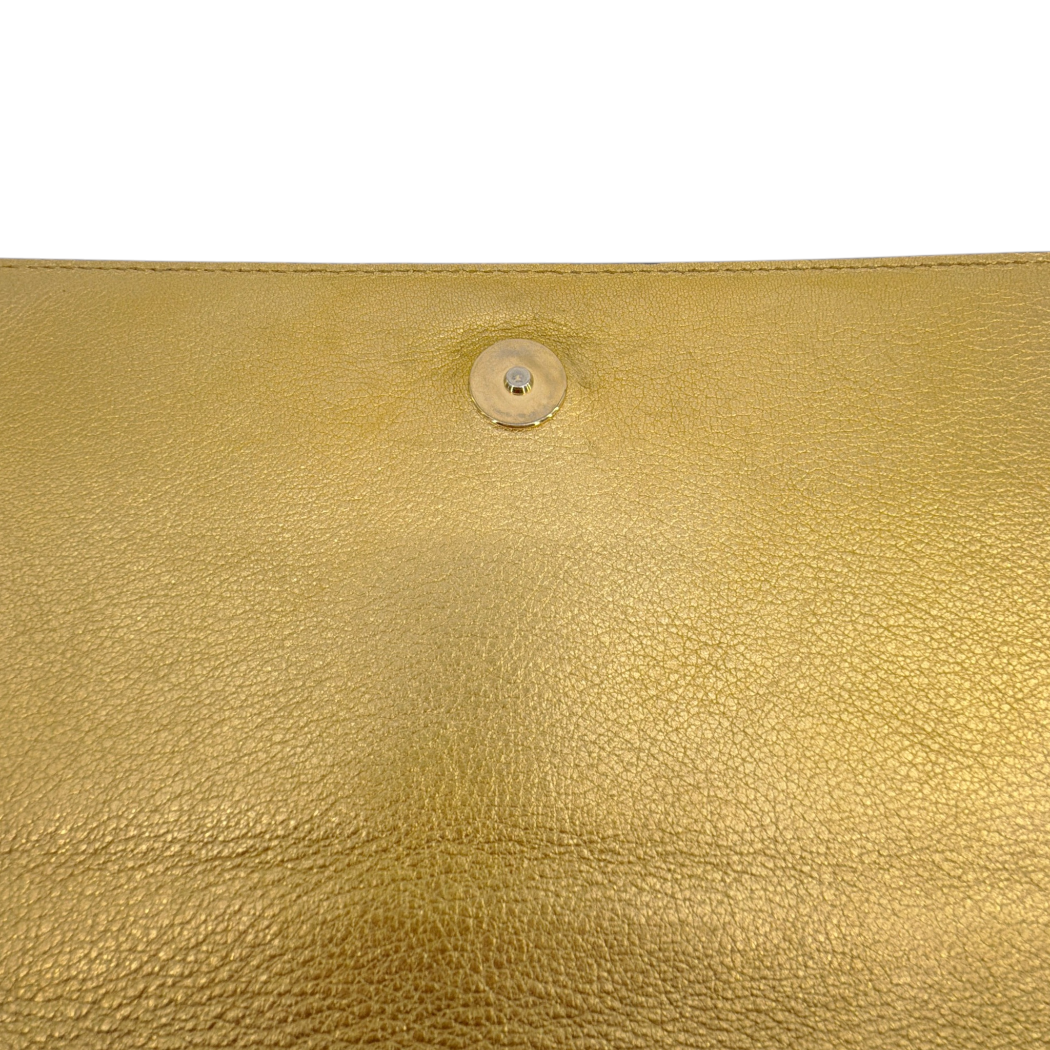 TOM FORD Jennifer Metallic Zip Clutch Bag Golden Tom Ford