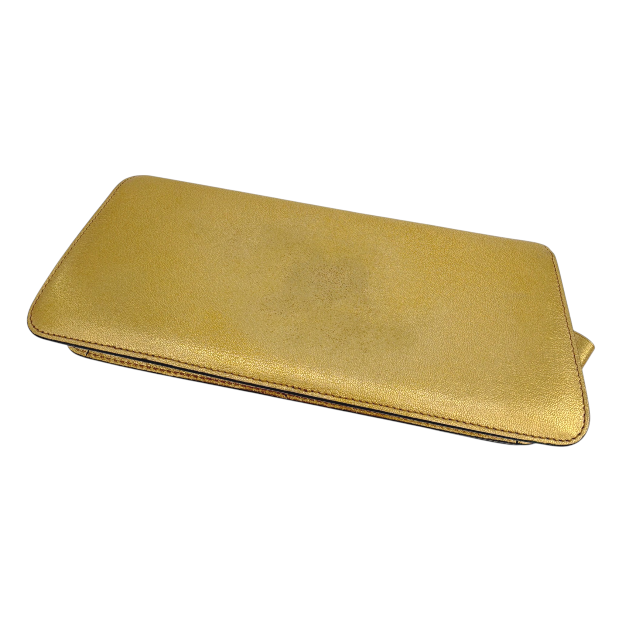TOM FORD Jennifer Metallic Zip Clutch Bag Golden Tom Ford