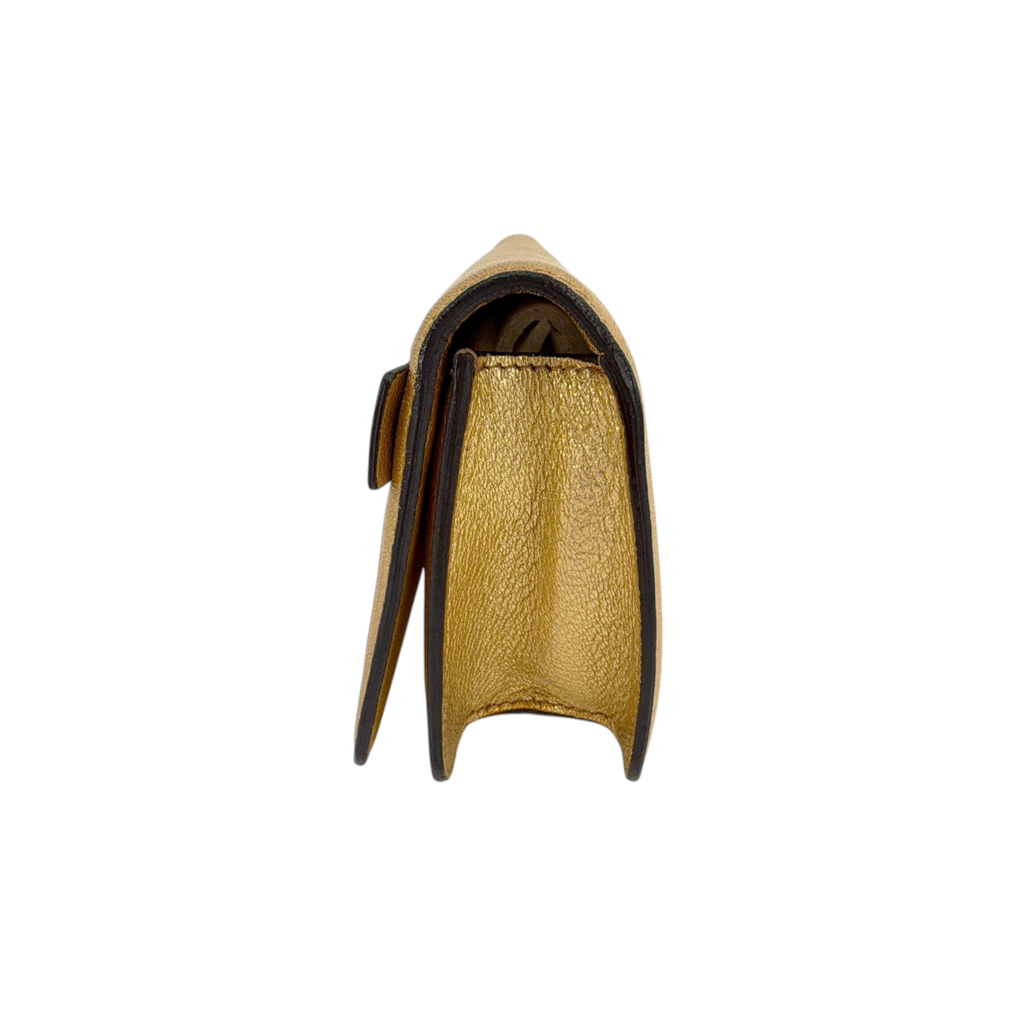 TOM FORD Jennifer Metallic Zip Clutch Bag Golden Tom Ford
