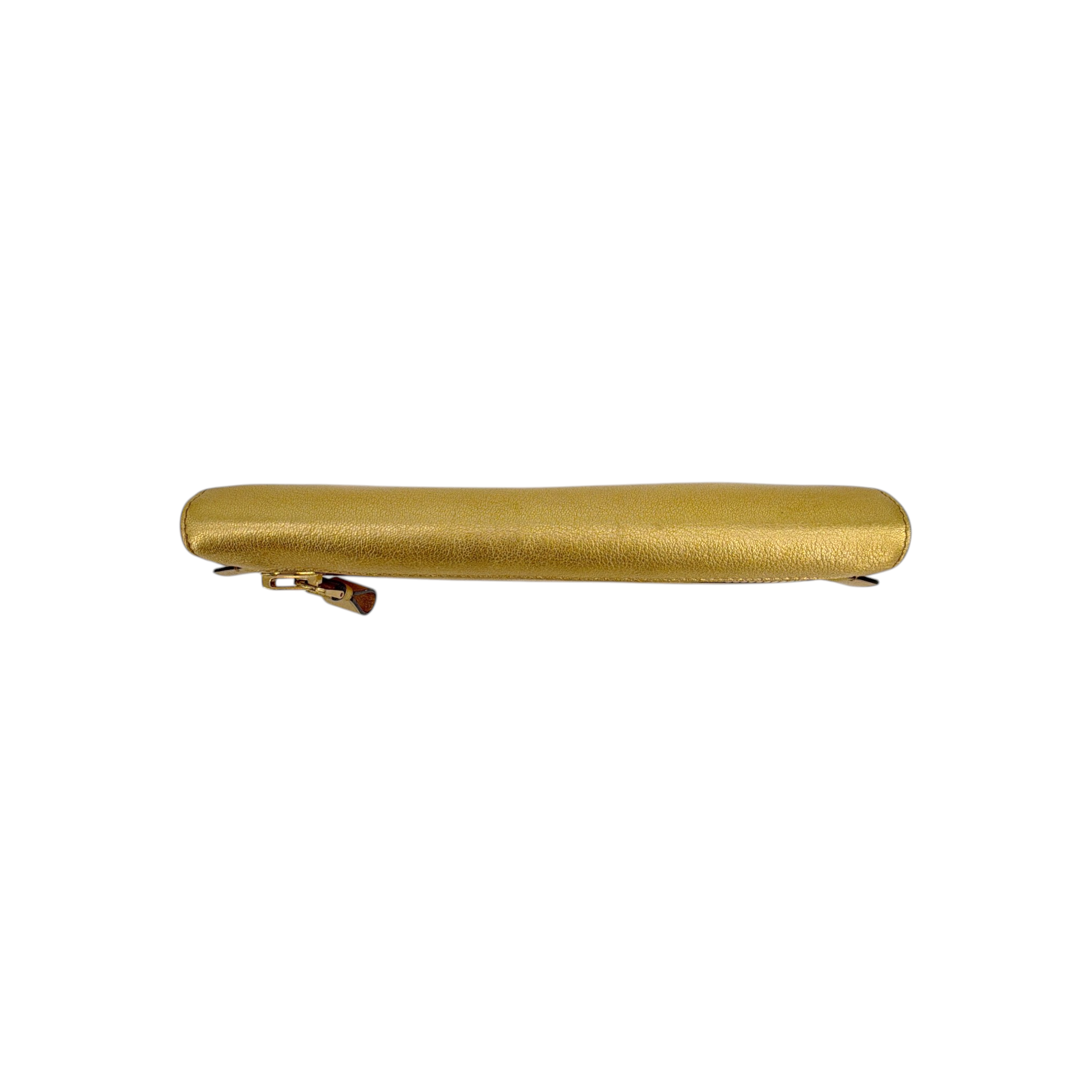 TOM FORD Jennifer Metallic Zip Clutch Bag Golden Tom Ford
