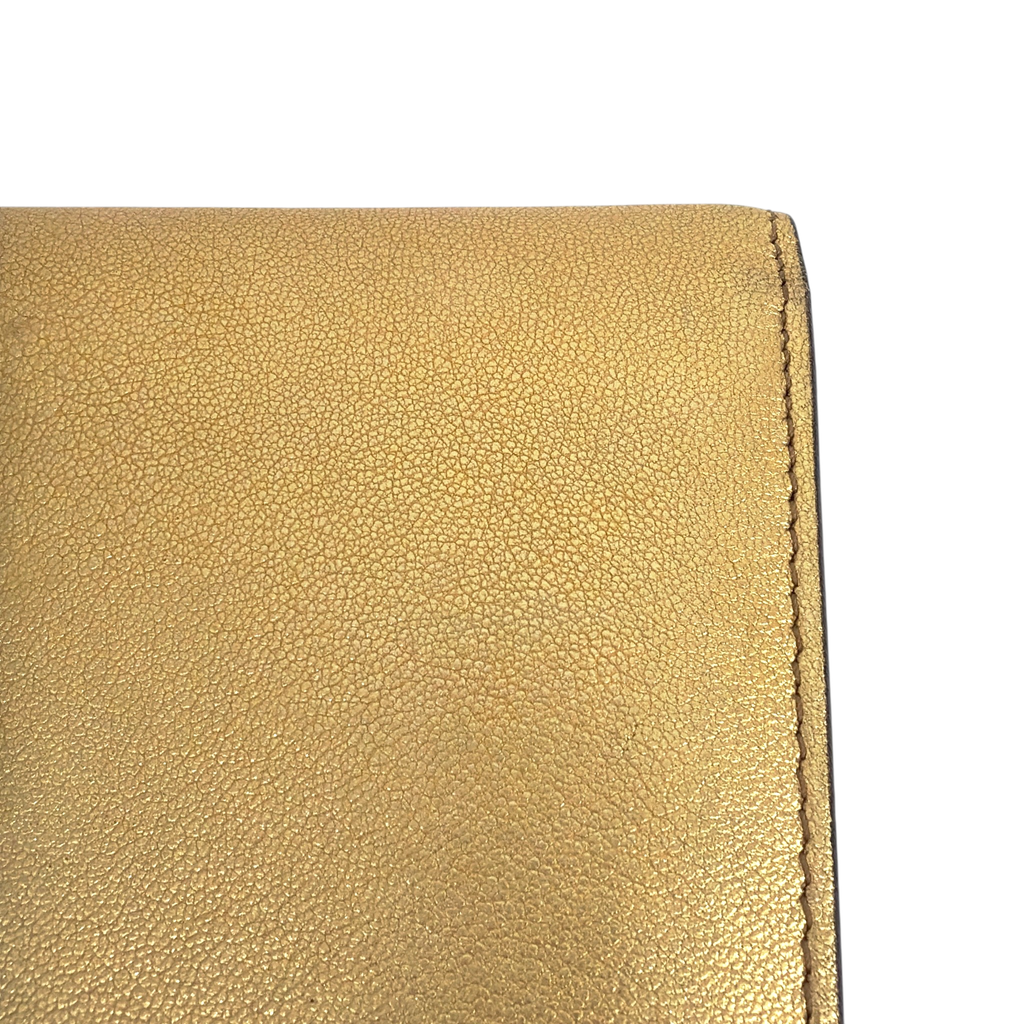 TOM FORD Jennifer Metallic Zip Clutch Bag Golden Tom Ford