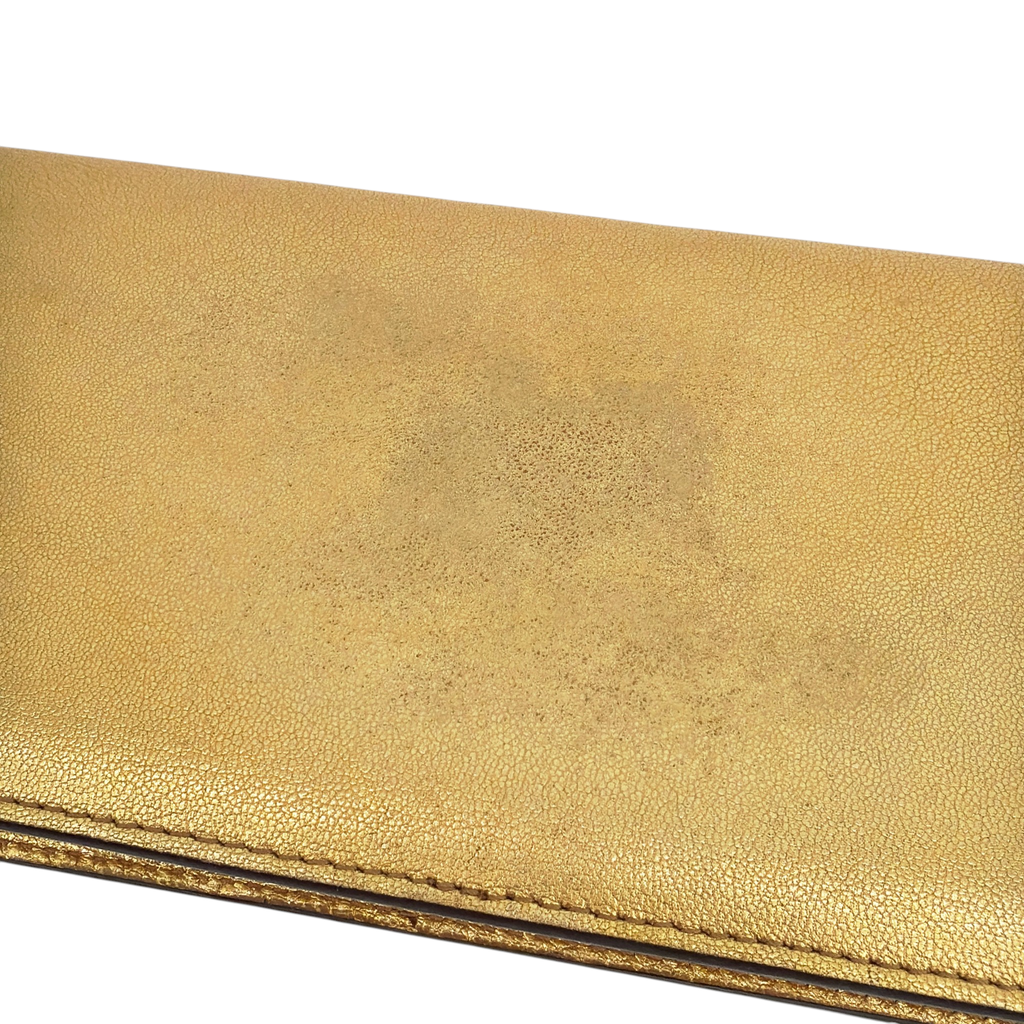 TOM FORD Jennifer Metallic Zip Clutch Bag Golden Tom Ford