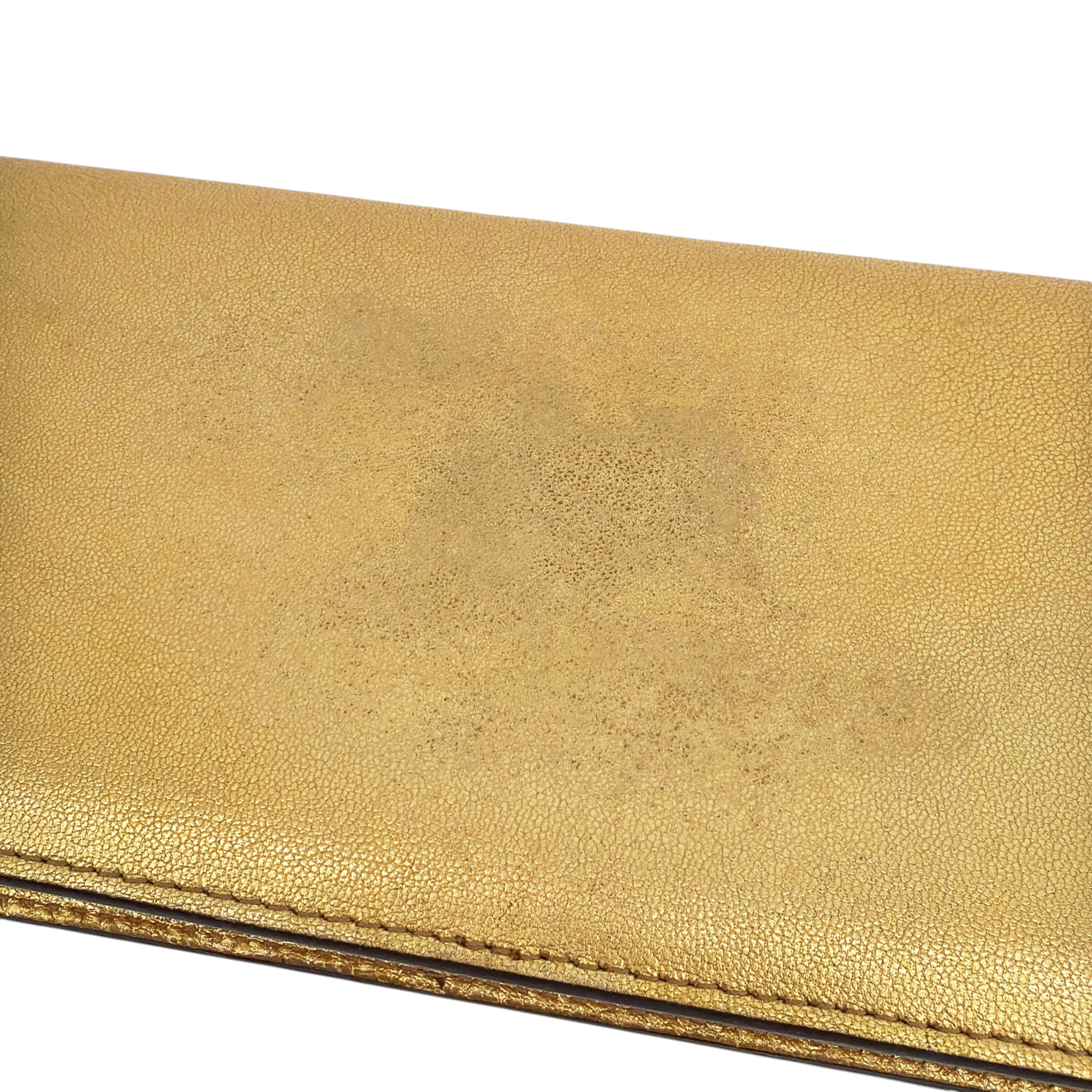 TOM FORD Jennifer Metallic Zip Clutch Bag Golden Tom Ford