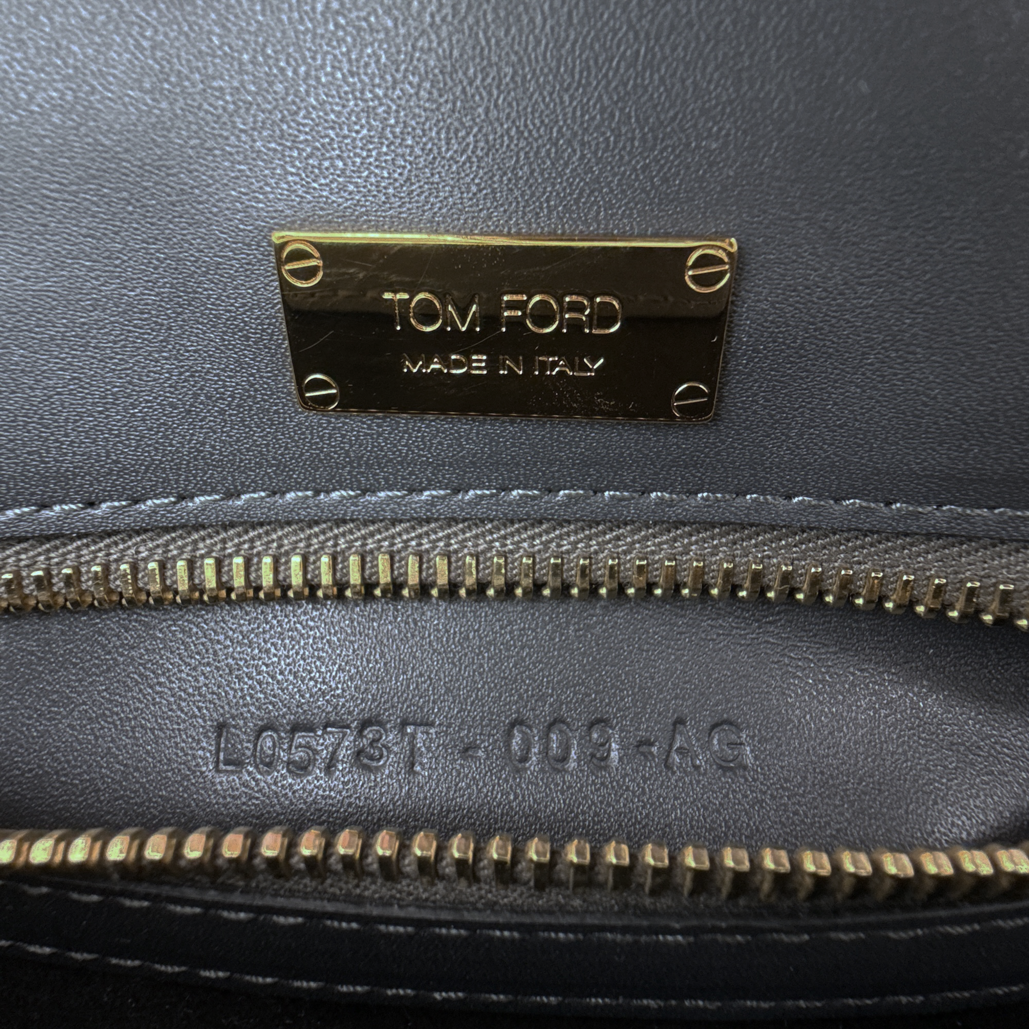 TOM FORD Jennifer Python Clutch Bag with Strap in Graphite Tom Ford