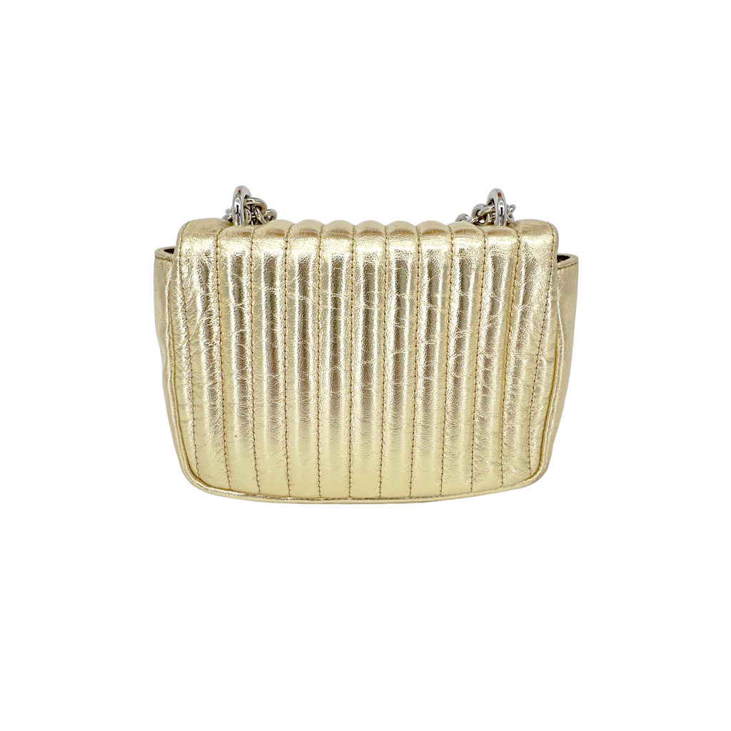 TOM FORD Natalia Mini Metallic Quilted Leather Bag In Pale Gold Tom Ford