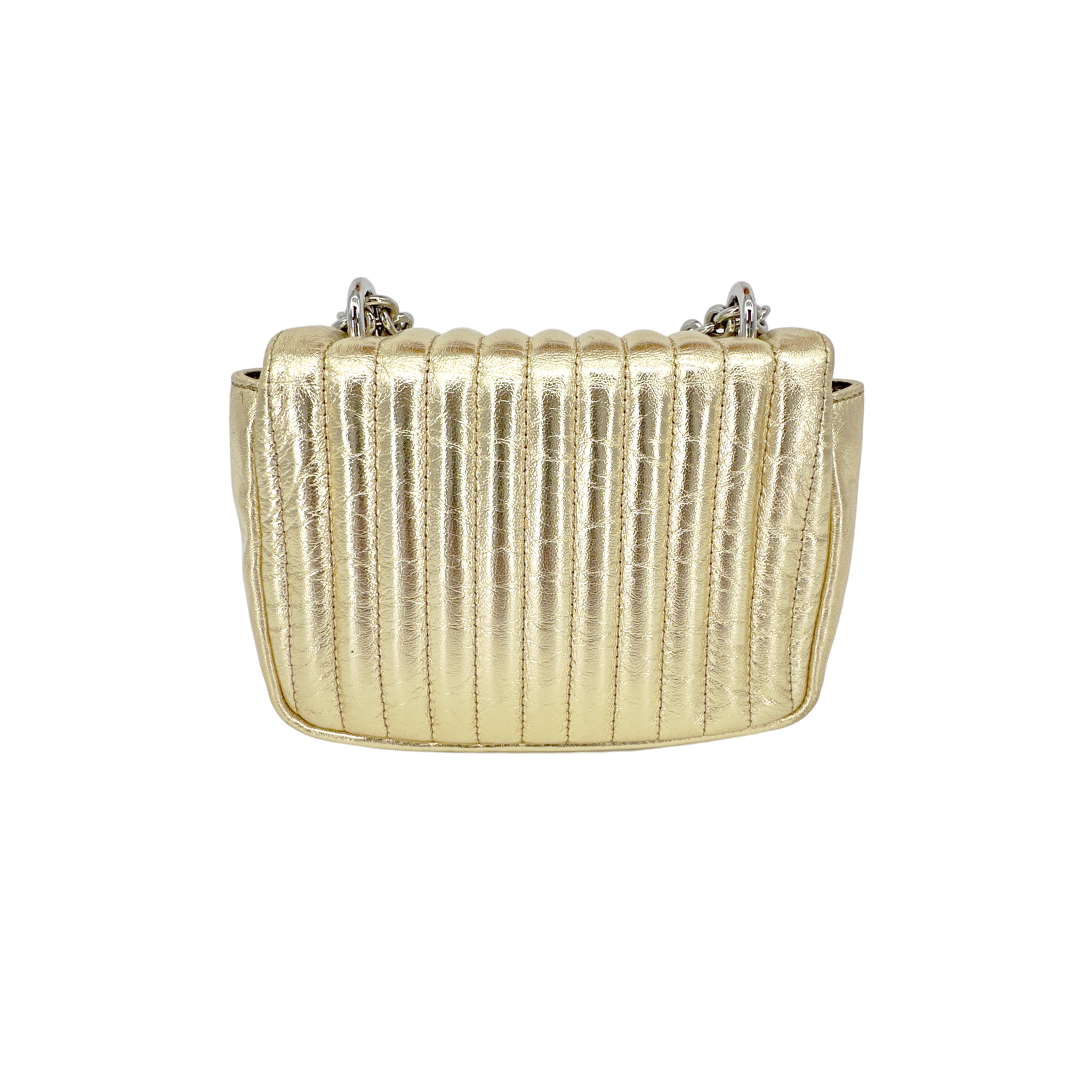 TOM FORD Natalia Mini Metallic Quilted Leather Bag In Pale Gold Tom Ford