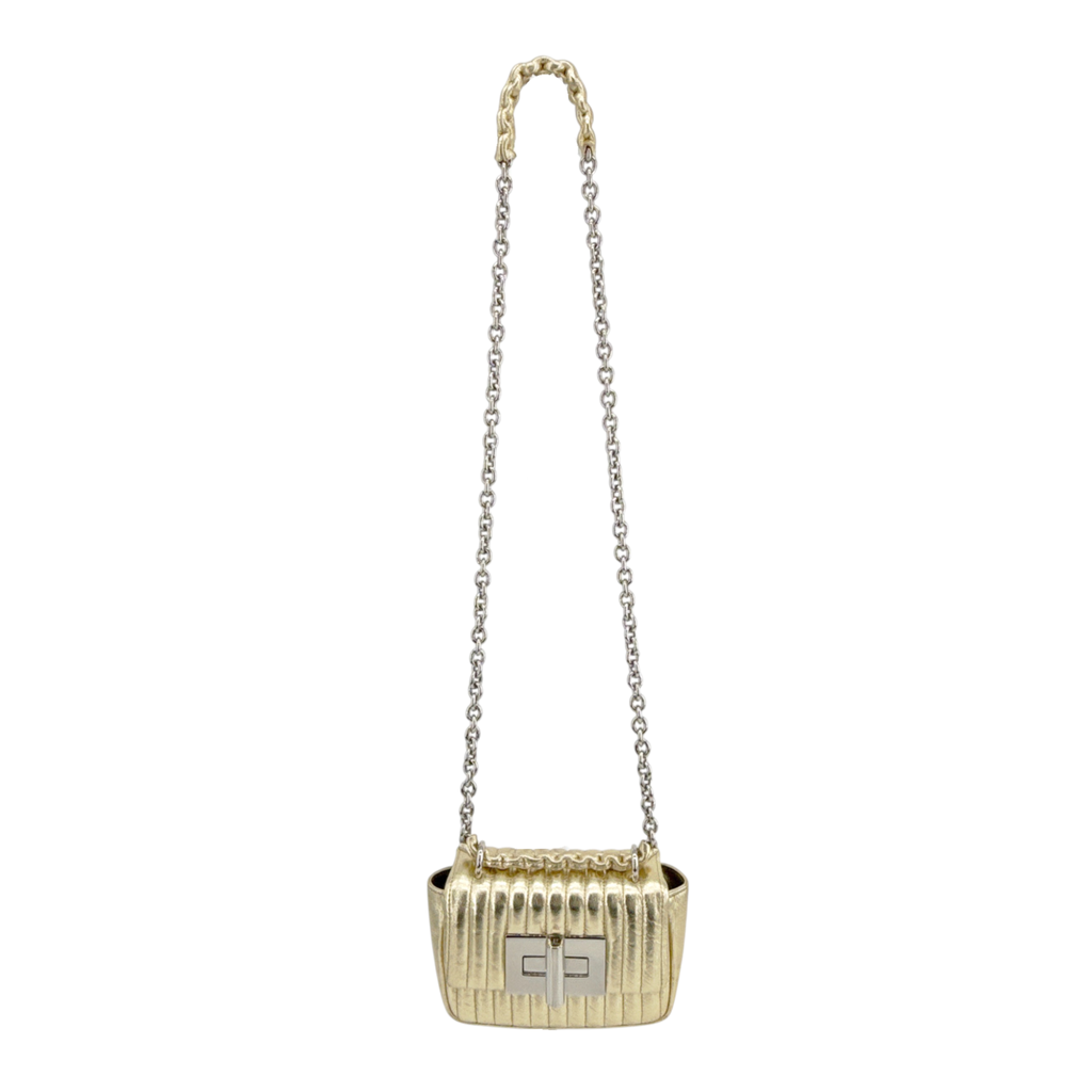 TOM FORD Natalia Mini Metallic Quilted Leather Bag In Pale Gold Tom Ford