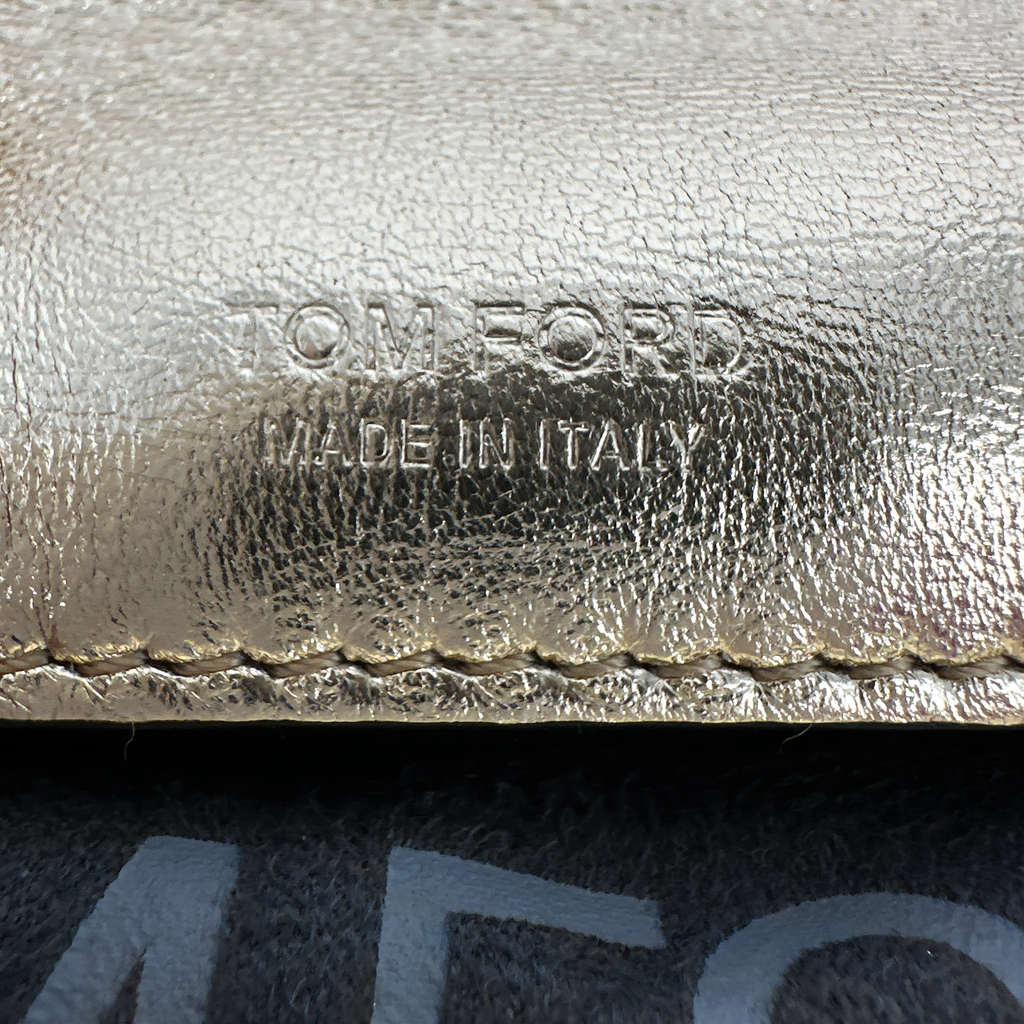 TOM FORD Natalia Mini Metallic Quilted Leather Bag In Pale Gold Tom Ford