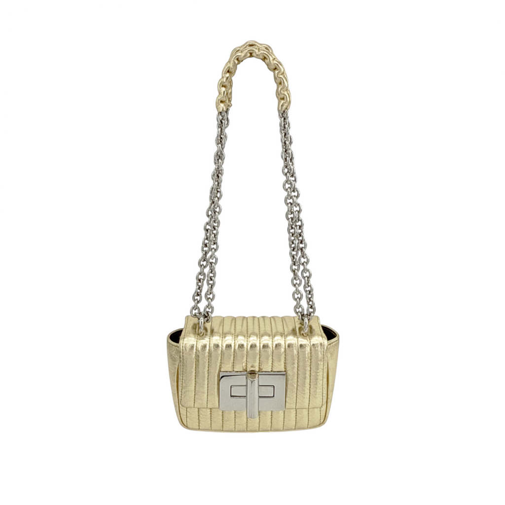 TOM FORD Natalia Mini Metallic Quilted Leather Bag In Pale Gold Tom Ford
