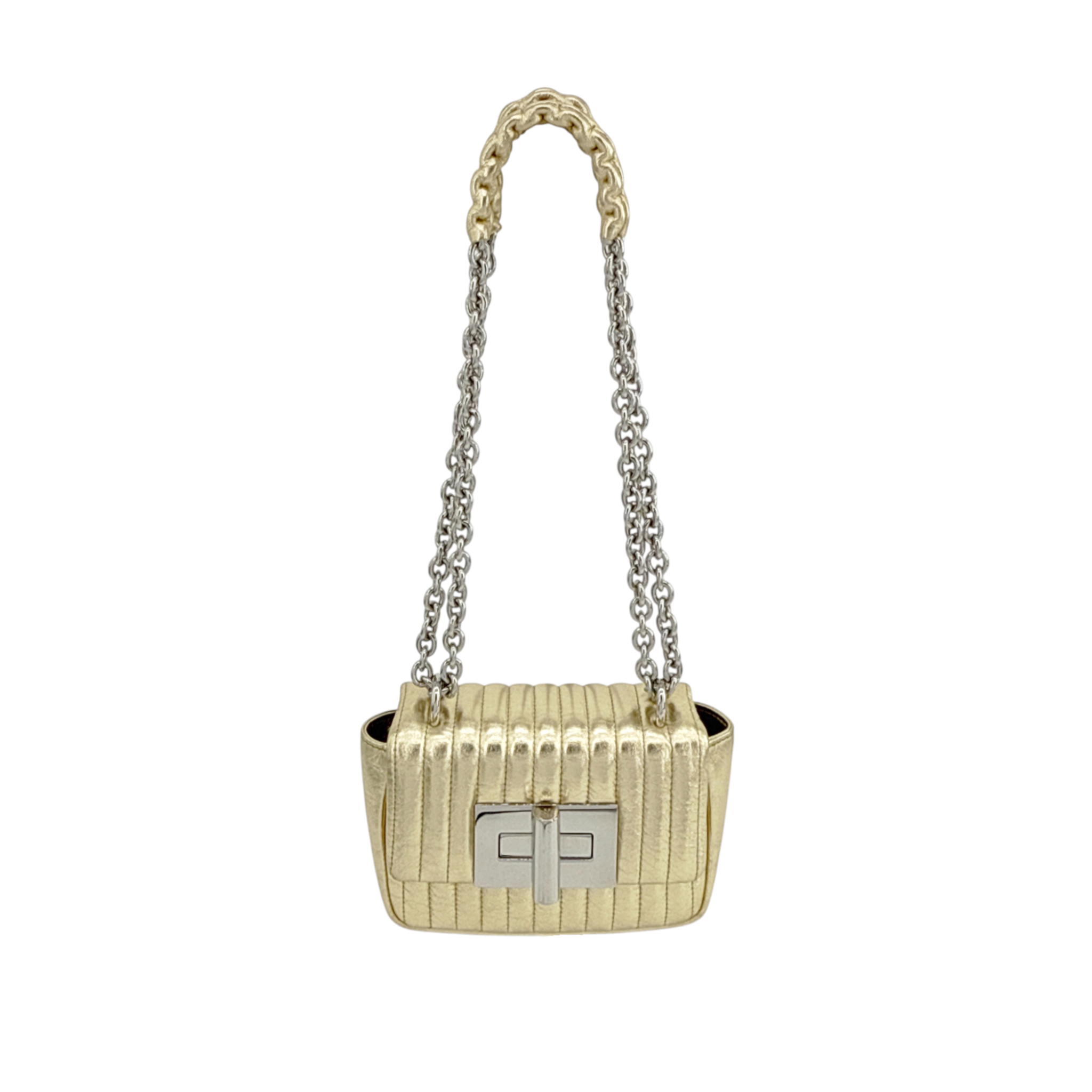 TOM FORD Natalia Mini Metallic Quilted Leather Bag In Pale Gold Tom Ford