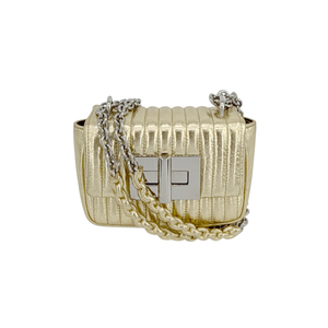 TOM FORD Natalia Mini Metallic Quilted Leather Bag In Pale Gold