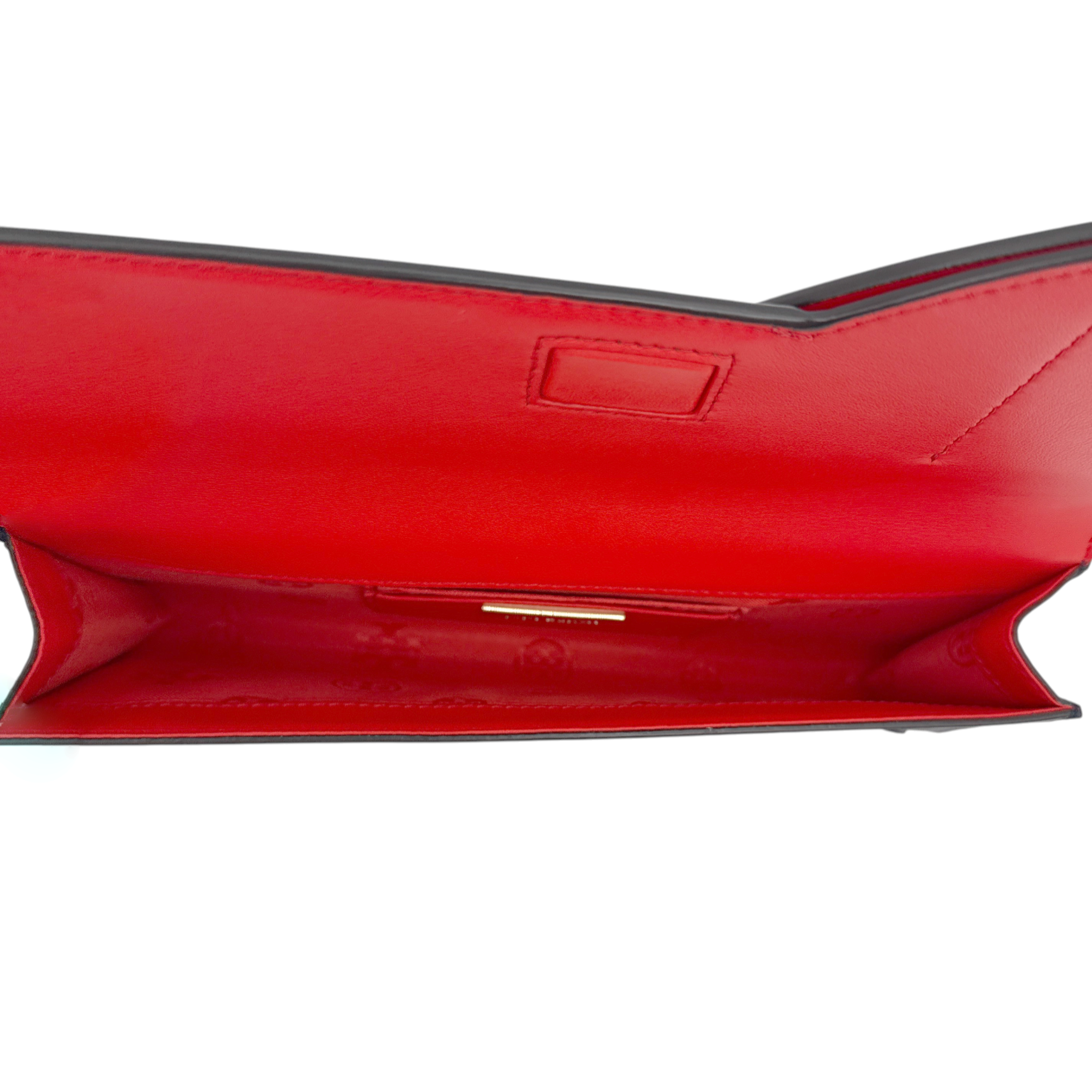 TORY BURCH Leather Heart Clutch in Tory Navy Tory Burch