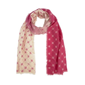 TORY BURCH T Monogram Oblong Scarf in Pink
