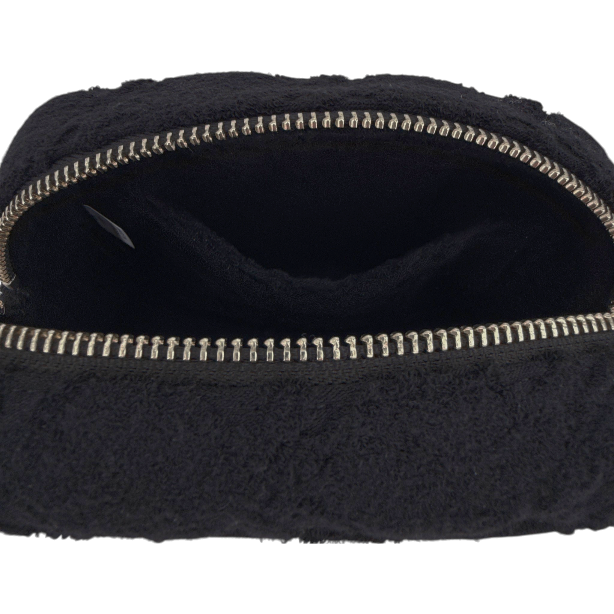 TORY BURCH T Monogram Terry Pouch in Black Tory Burch