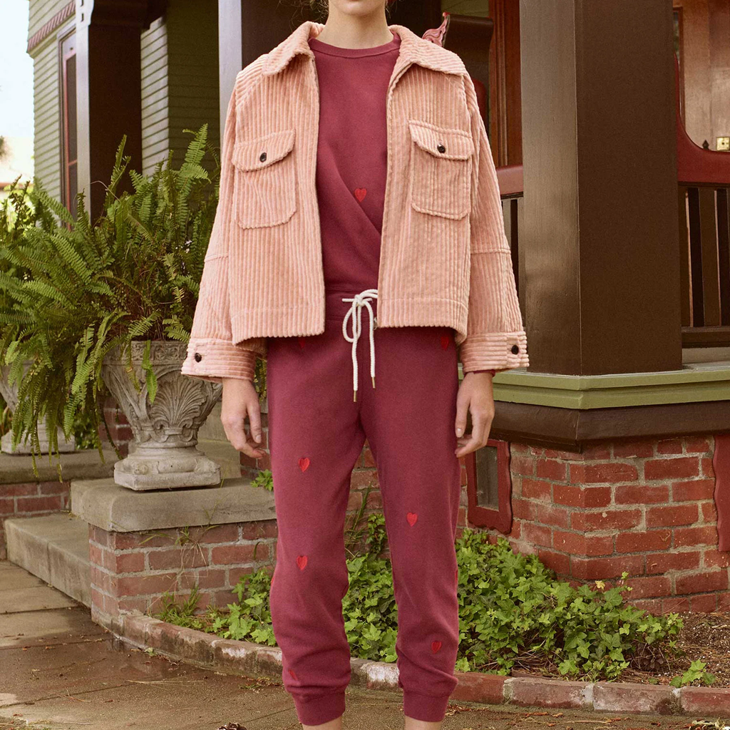 The GREAT. The Boxy Zip Jacket in Blush 0|XS The Great.