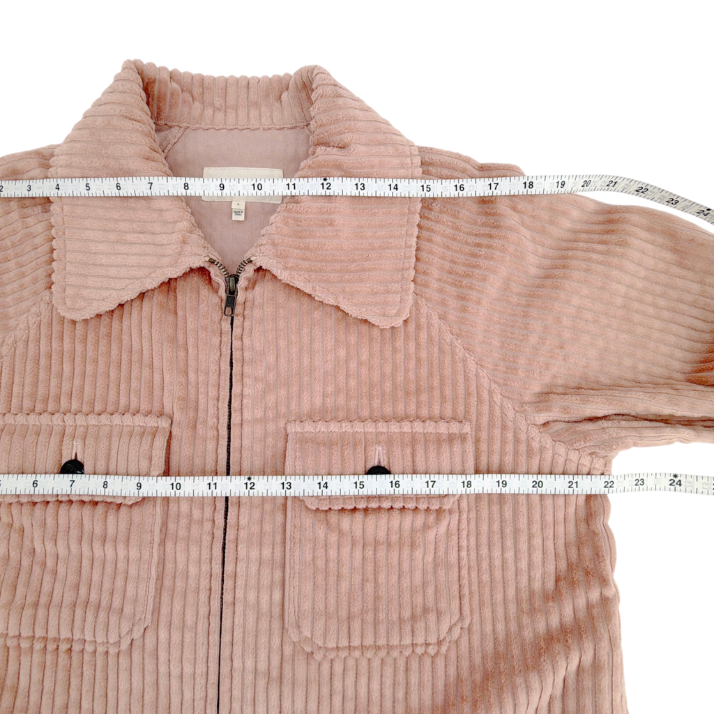The GREAT. The Boxy Zip Jacket in Blush 0|XS The Great.