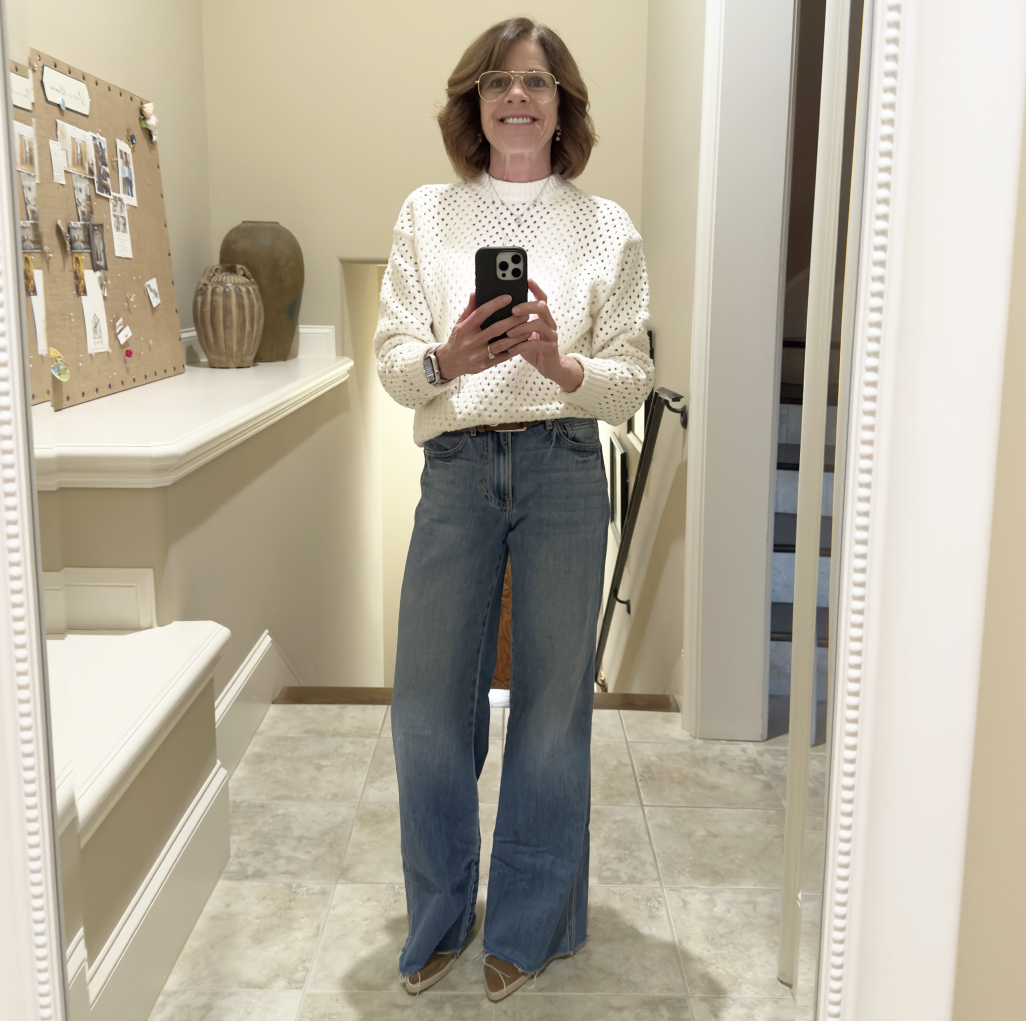 VARLEY Grady Bouclé Knit Sweater in Coconut Milk XS Varley