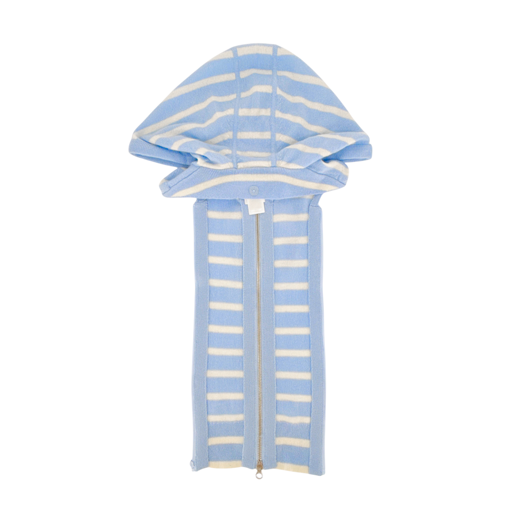 VERONICA BEARD Cashmere Hoodie Dickey in Bluebell & Ivory Veronica Beard