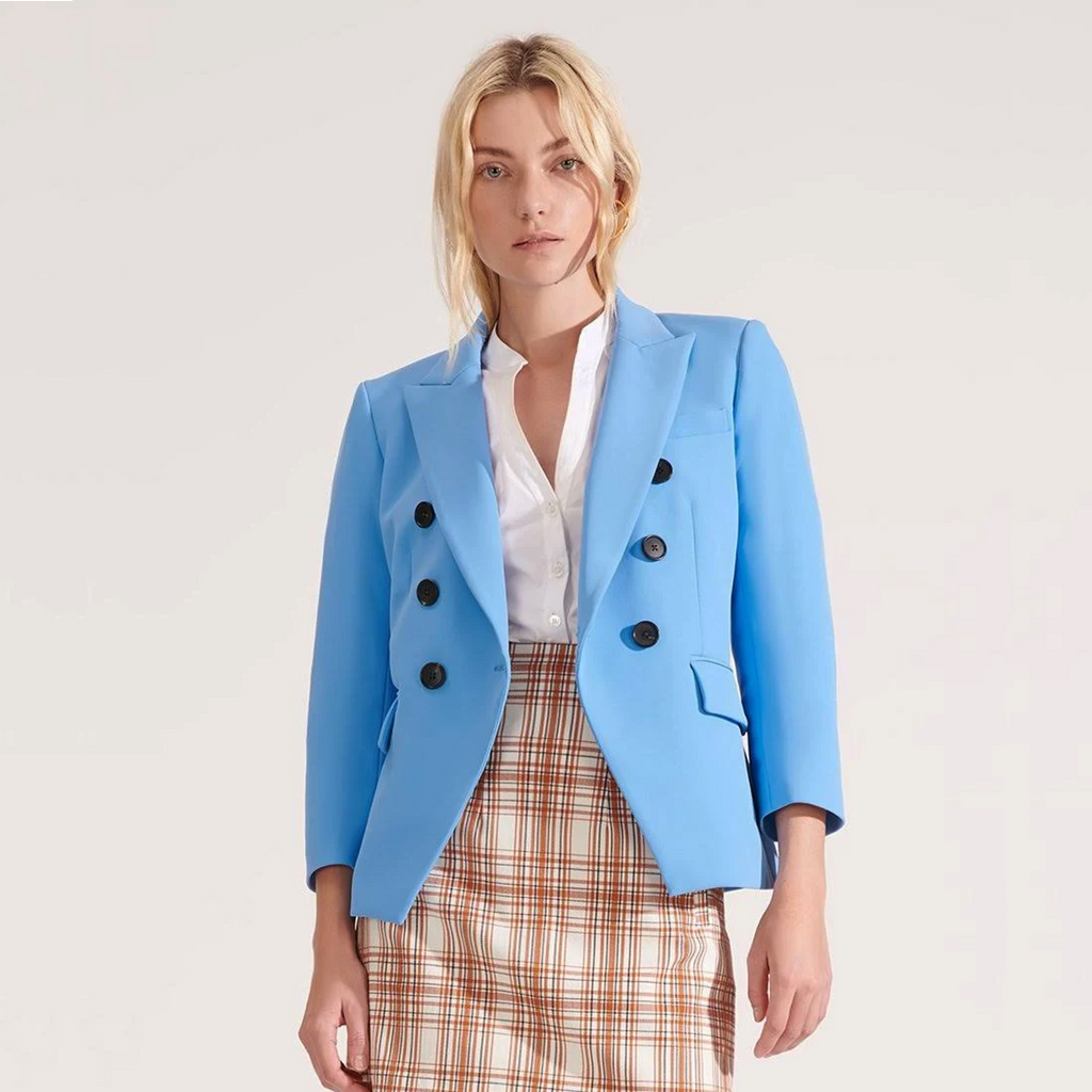 VERONICA BEARD Empire Dickey Jacket in Cornflower 2 Veronica Beard