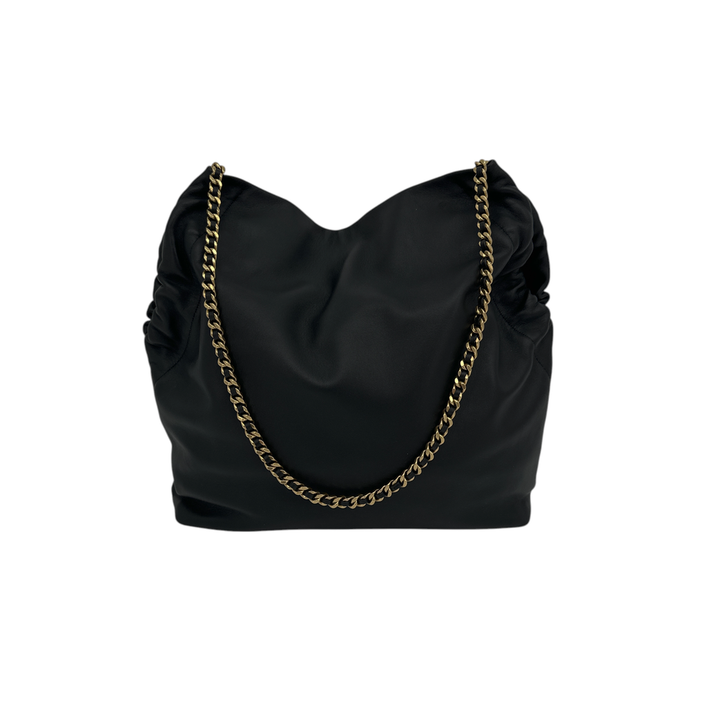 VERONICA BEARD Leather Slouch Bag in Black Veronica Beard