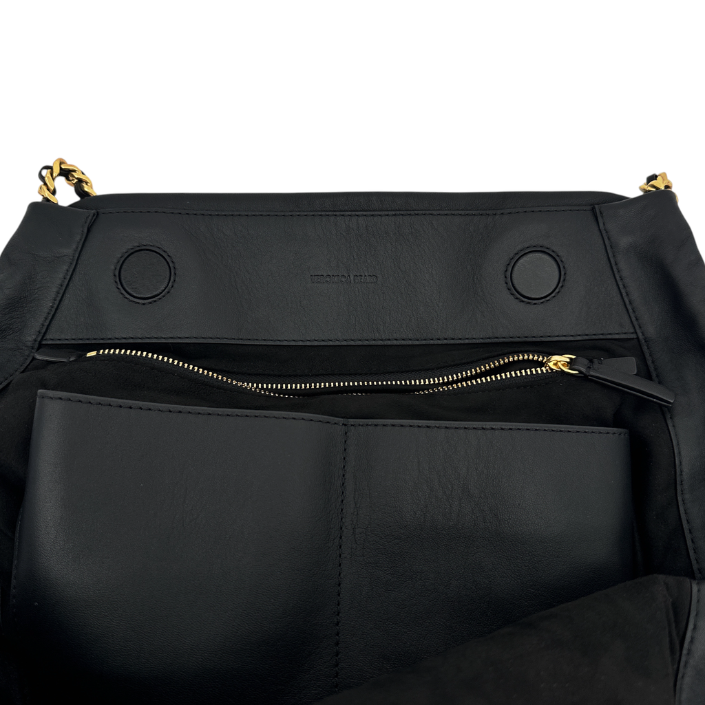 VERONICA BEARD Leather Slouch Bag in Black Veronica Beard